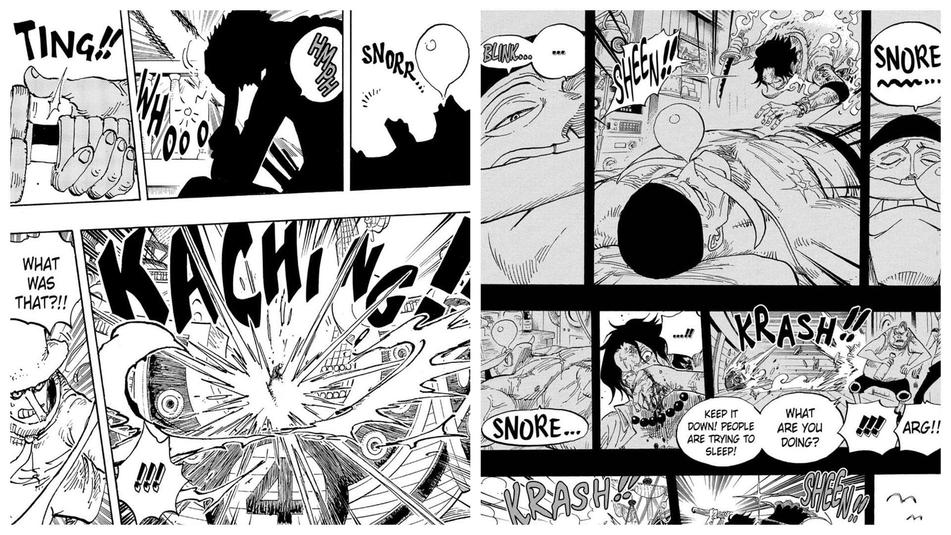 Zoro and Whitebeard's incredible Observation Haki (Image via Shueisha)
